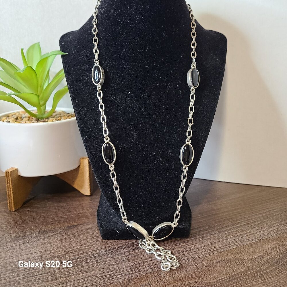 Napier‎ Silver Tone Long Necklace Ladies Pre-Owned Fashion Costume Casual Party